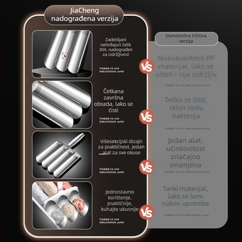 Alat za izradu trostrukih mesnih okruglica od škampa od nehrđajućeg čelika 304, kućanski alat za riblje okruglice, jednostruke četverostruke mesne okruglice, artefakt od vrućeg lonca