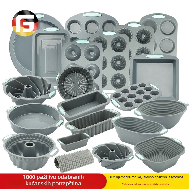 Amazon kalup za torte od silikona otporan na visoke temperature Qi Feng kalup za tost i muffine s neprianjajućim slojem kalup za torte i pečenje