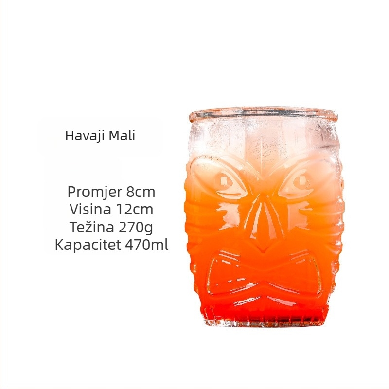 Havajska tiki šalica tiki šalica šalica za koktele grimasa idol šalica za pivo voćni sok voćno vino hladno piće čaša