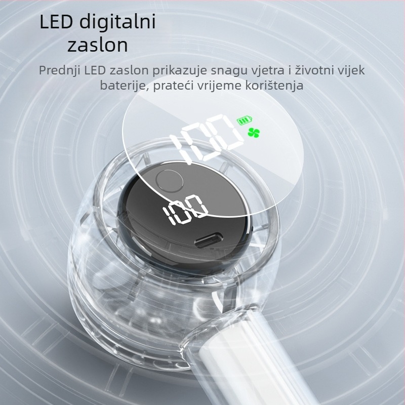 Novi digitalni zaslon sa 100 brzina, ručni ventilator velike brzine, vanjski prijenosni univerzalni USB ventilator, mini punjenje, mali zračni top