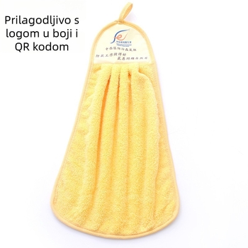 Uzorak posuđa od 1 dana] plus viseći kuhinjski ručnik od koraljnog flisa, prilagođeni tisak, dvodimenzionalni kod, debljina širenja