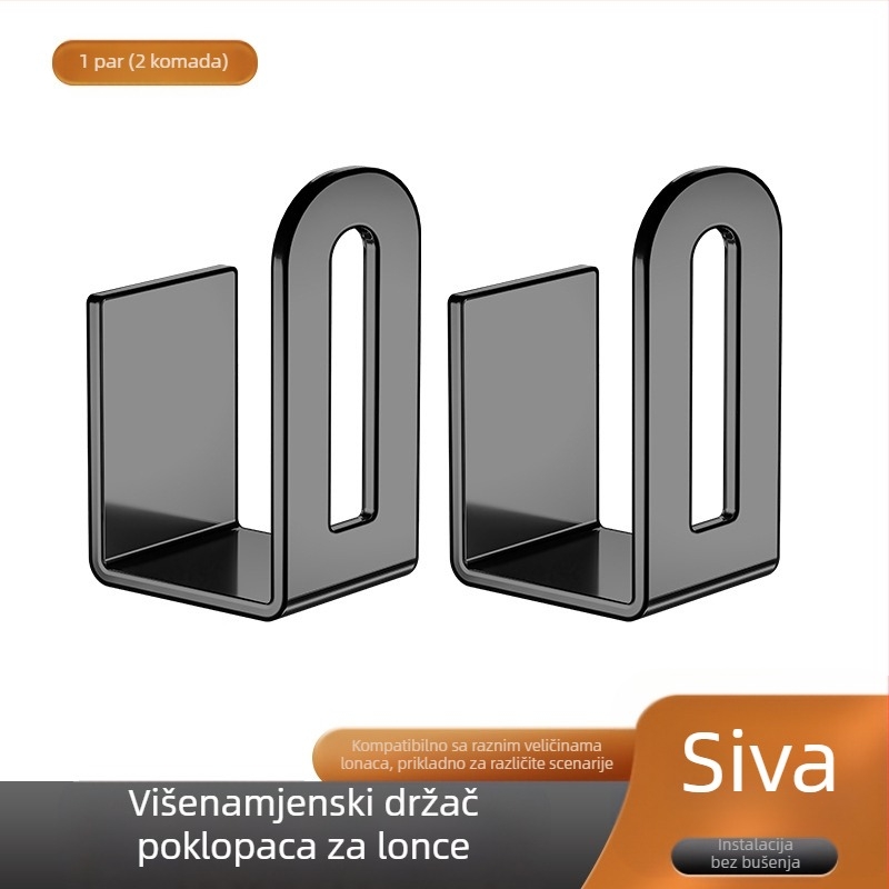 Stalak za poklopce lonaca bez bušilice, stalak za kuhinjski pribor, zidni stalak za rezanje, daska za rezanje, višenamjenski zidni stalak za artefakte