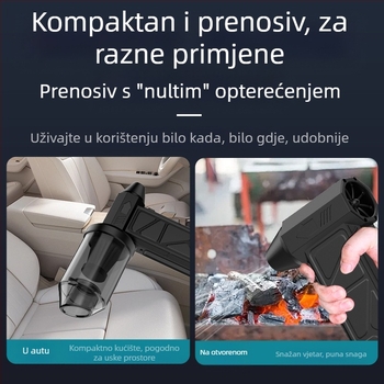 Prekogranični nasilni ventilator za puhanje i usisavanje Integrirani turbinski motor od 60 milijuna bezčetkica s punjenjem Snažan vjetar velike brzine Ručni usisavač