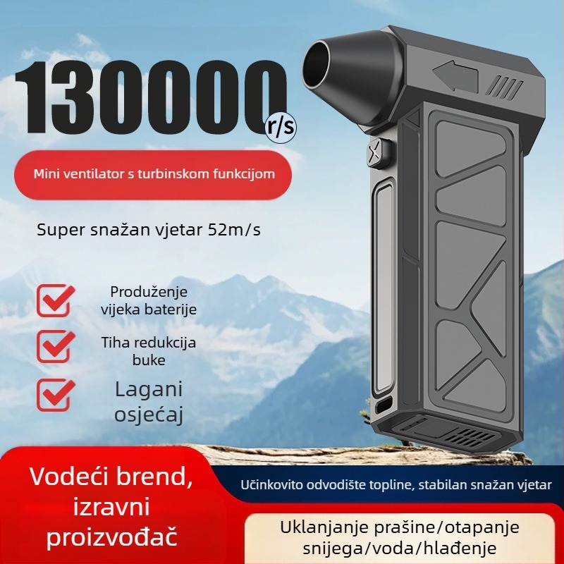 Prekogranični nasilni ventilator za puhanje i usisavanje Integrirani turbinski motor od 60 milijuna bezčetkica s punjenjem Snažan vjetar velike brzine Ručni usisavač
