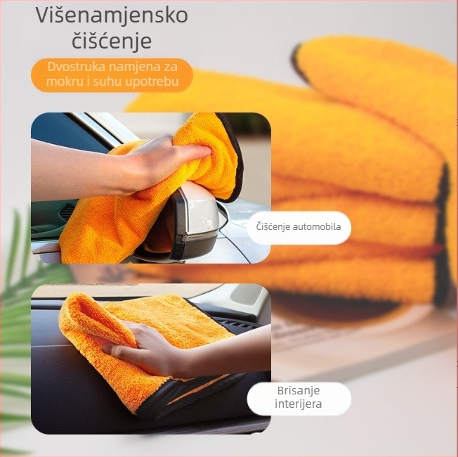Amazon visoko i nisko vunena krpa za čišćenje kućanstva veleprodaja višenamjenska stolna krpa za čišćenje automobila zadebljana upijajuća krpa za dekontaminaciju