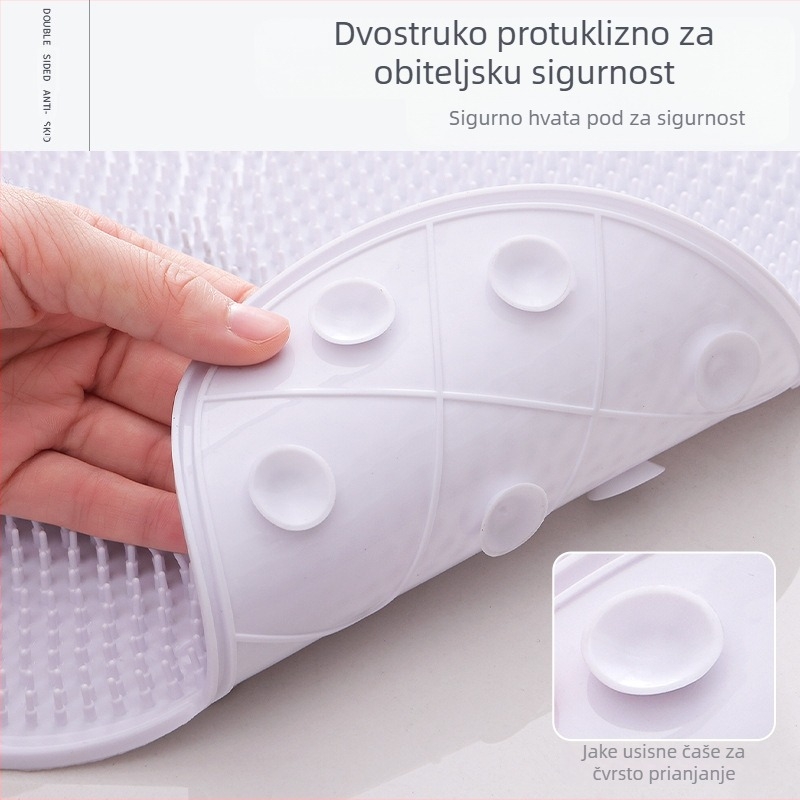Kupaonska prostirka protiv klizanja, tuš kabina, trljanje stopala, masaža stopala protiv mrtve kože, kućanska kupaonska prostirka za kupanje s vakuumskom čašom