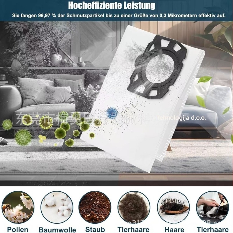 Prikladno za vrećice za prašinu usisavača K Archer Kachi Wd2 Plus/WD3 serije Kwd1 Mv3, pribor za vrećice za prašinu