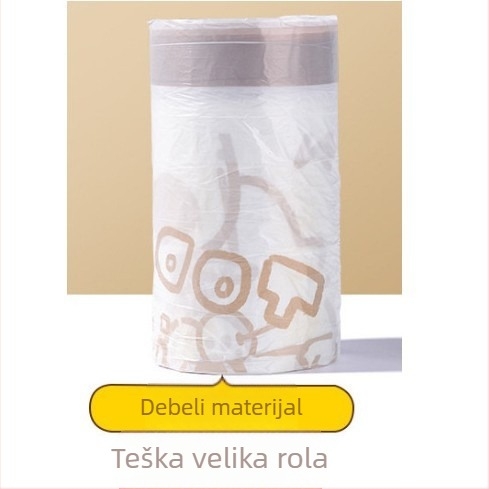 Slatka crtana vrećica za smeće s uzorkom zeca u boji, automatska, za sustizanje, za kućanstvo, kuhinju, prijenosnu, zadebljanu