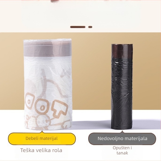 Slatka crtana vrećica za smeće s uzorkom zeca u boji, automatska, za sustizanje, za kućanstvo, kuhinju, prijenosnu, zadebljanu