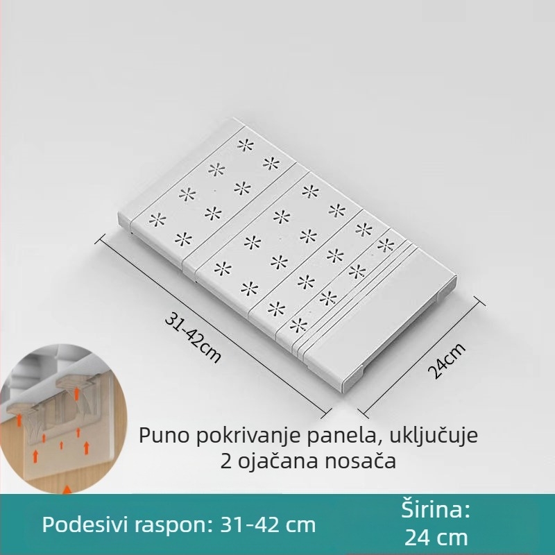 Dijeljena polica za garderobu s podesivim dijelom, skladišni ormar, japanski stil
