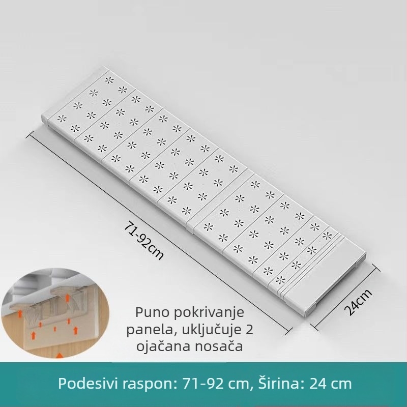 Dijeljena polica za garderobu s podesivim dijelom, skladišni ormar, japanski stil
