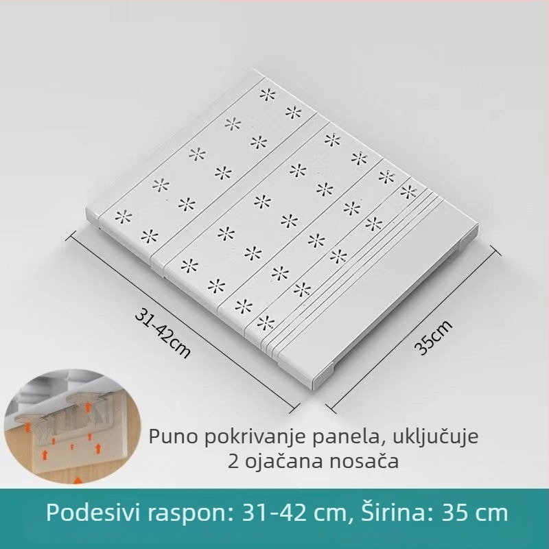 Dijeljena polica za garderobu s podesivim dijelom, skladišni ormar, japanski stil