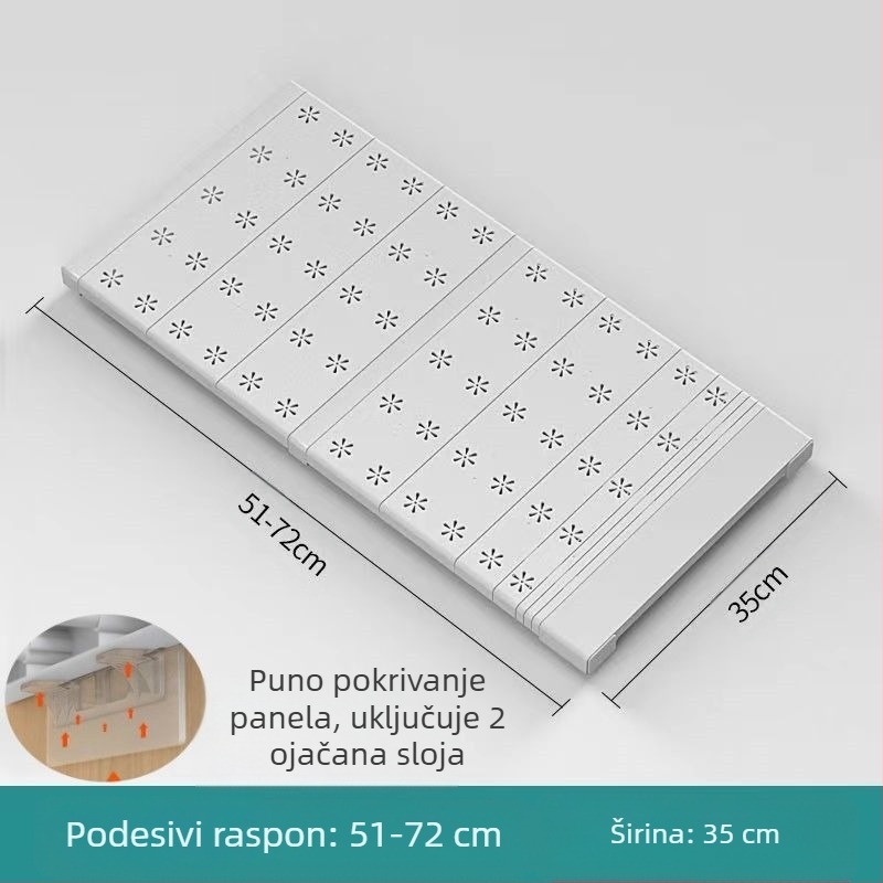 Dijeljena polica za garderobu s podesivim dijelom, skladišni ormar, japanski stil