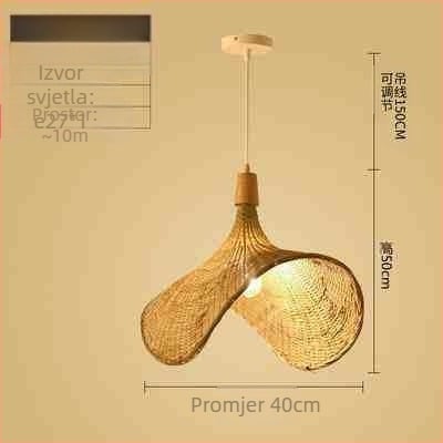 Kineski luster od bambusa u wabi-sabi stilu, stubište za noćenje s doručkom, čajna soba, japanski restoran, restoran s vrućim loncima, zen kombinirane lampe