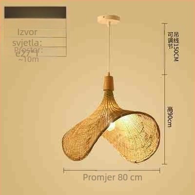 Kineski luster od bambusa u wabi-sabi stilu, stubište za noćenje s doručkom, čajna soba, japanski restoran, restoran s vrućim loncima, zen kombinirane lampe