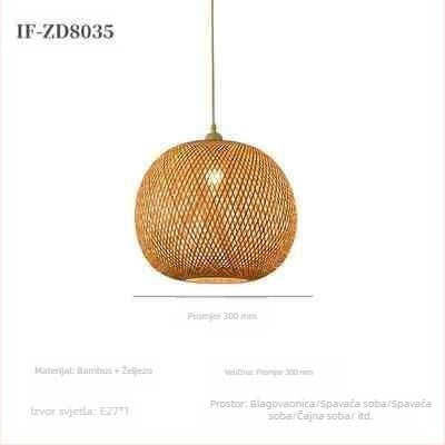 Kineski luster od bambusa u wabi-sabi stilu, stubište za noćenje s doručkom, čajna soba, japanski restoran, restoran s vrućim loncima, zen kombinirane lampe