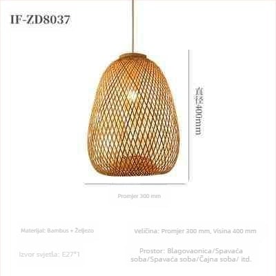 Kineski luster od bambusa u wabi-sabi stilu, stubište za noćenje s doručkom, čajna soba, japanski restoran, restoran s vrućim loncima, zen kombinirane lampe