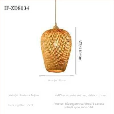 Kineski luster od bambusa u wabi-sabi stilu, stubište za noćenje s doručkom, čajna soba, japanski restoran, restoran s vrućim loncima, zen kombinirane lampe