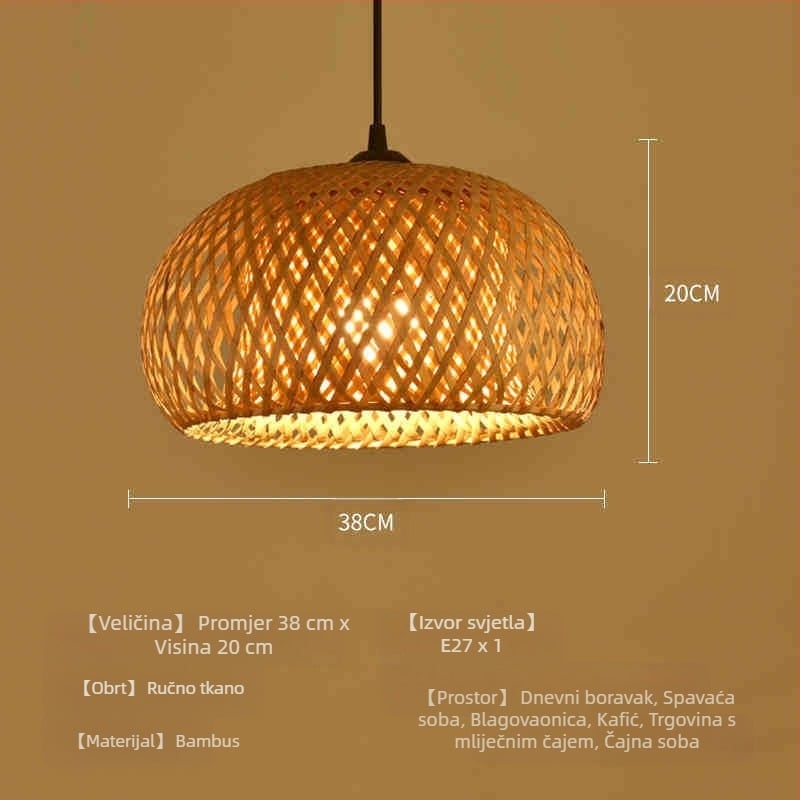 Kineski luster od bambusa u wabi-sabi stilu, stubište za noćenje s doručkom, čajna soba, japanski restoran, restoran s vrućim loncima, zen kombinirane lampe