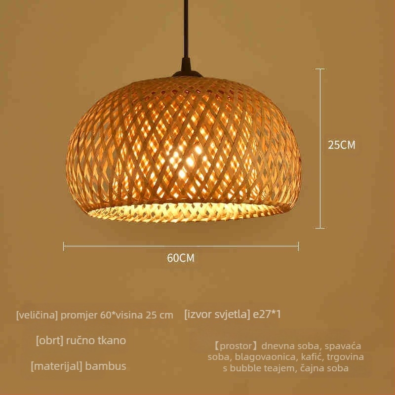 Kineski luster od bambusa u wabi-sabi stilu, stubište za noćenje s doručkom, čajna soba, japanski restoran, restoran s vrućim loncima, zen kombinirane lampe