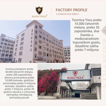 Set lonaca od nehrđajućeg čelika 201 prehrambene kvalitete s zadebljanim dnom od 5 slojeva, lonac za juhu s dvostrukom ručkom, lonac za varivo s čeličnim poklopcem Kv-1086, veleprodaja od proizvođača