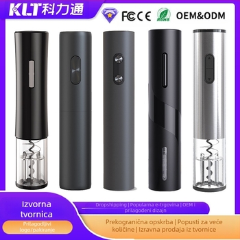 Električni otvarač za vino na baterije, automatski prijenosni otvarač za boce vina, jednostavno pakiranje u poklon kutiju