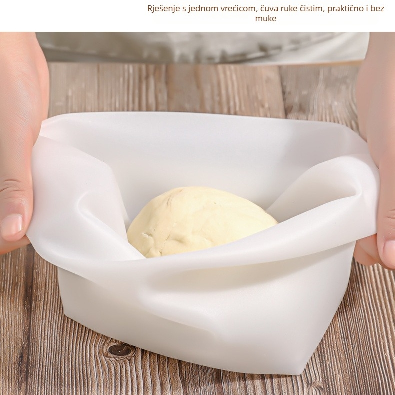 Silikonska vrećica za mijesenje tijesta i vrećica za rezance, vrećica za rezance s živim rezancima, za depilaciju voskom, za mijesenje, umjetni silikon za kućanstvo, neprianjajući, zadebljani, prehrambene kvalitete