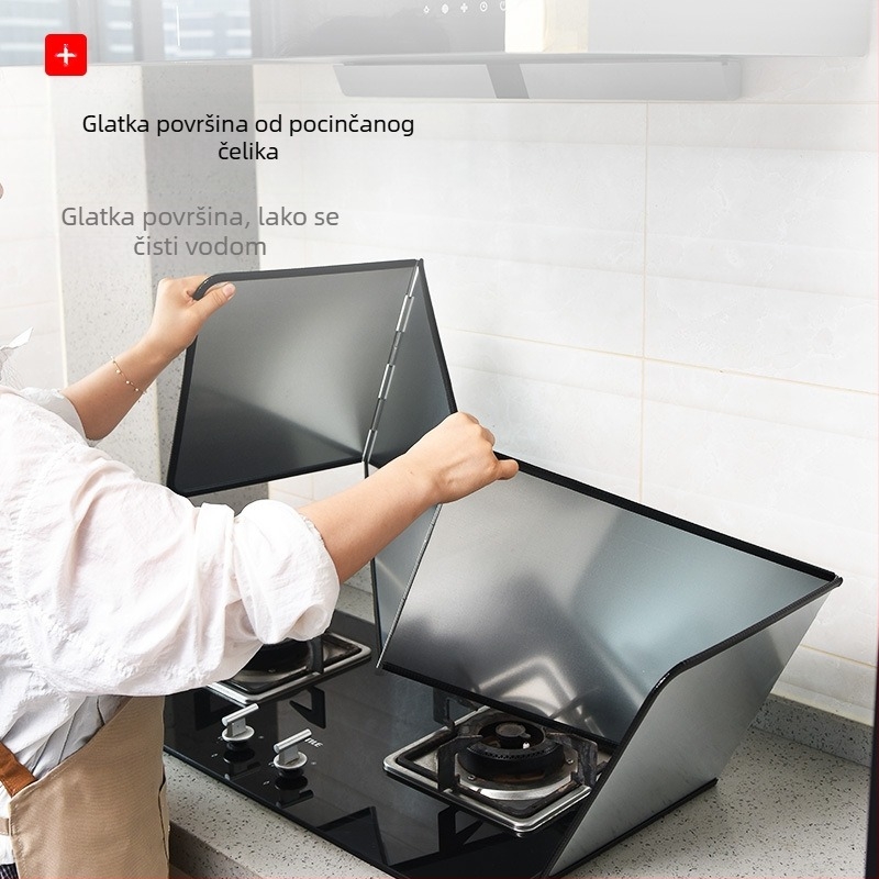 Plinski štednjak, pocinčana uljna barijera, sklopiva toplinska izolacijska ploča, kuhinjska barijera za ulje za kuhanje, kućanska barijera za prskanje ulja