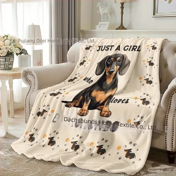 Amazon flanel digitalni print crtani kućni ljubimac pas mala navlaka deka za kauč deka za klima uređaj sva godišnja doba univerzalna