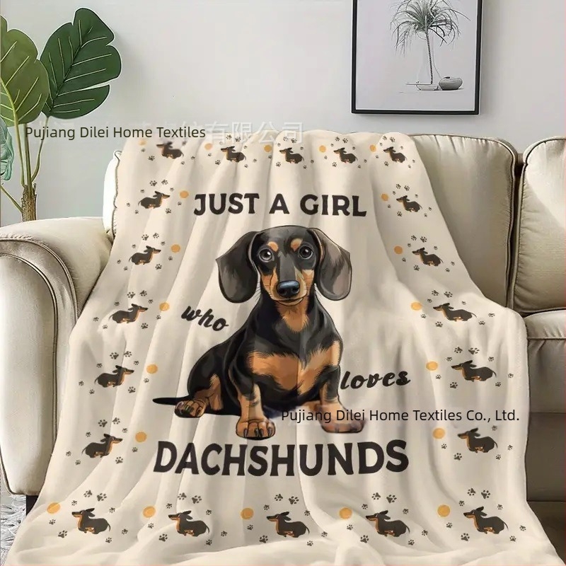 Amazon flanel digitalni print crtani kućni ljubimac pas mala navlaka deka za kauč deka za klima uređaj sva godišnja doba univerzalna