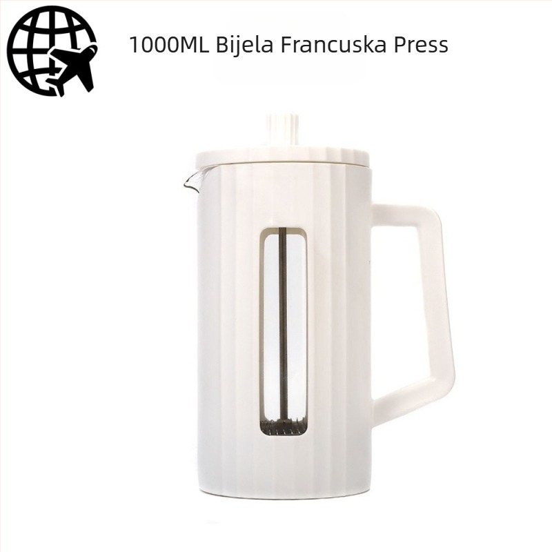 Prekogranična jednostavna šalica za kavu od borosilikatnog stakla za kućanstvo, francuska kava za dijeljenje, lonac za ručno kuhanje kave, lonac za kavu French Press