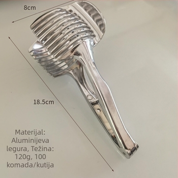 Višenamjenski rezač voća od legure za rezanje limuna s ručkom, alat za rezanje rajčice i kućanstvo