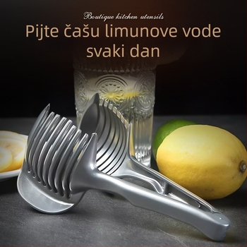 Višenamjenski rezač voća od legure za rezanje limuna s ručkom, alat za rezanje rajčice i kućanstvo