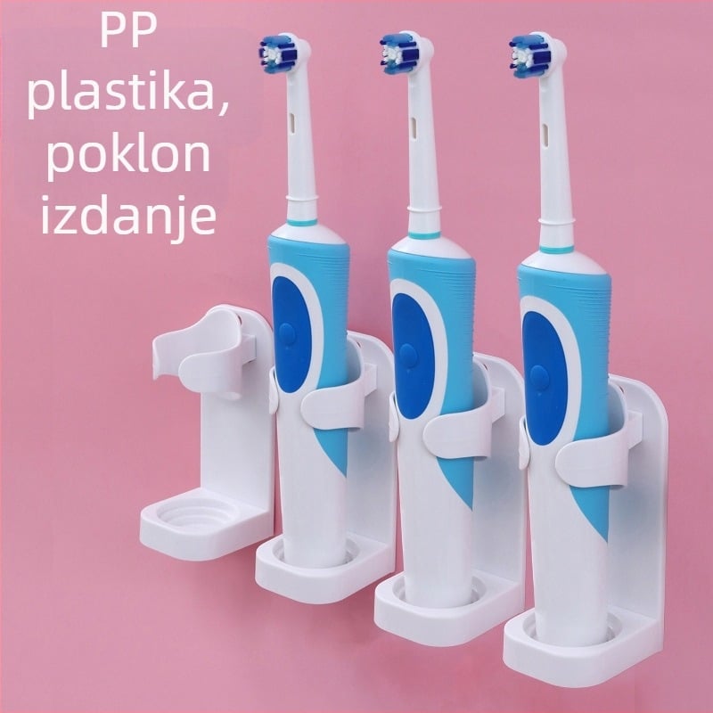 Držač za električne četkice za zube za montažu na zid, stalak za pohranu, ljepljivi nosač za glavu četkice za zube bez bušilice, poklon nosač, stalak za pohranu četkica za zube