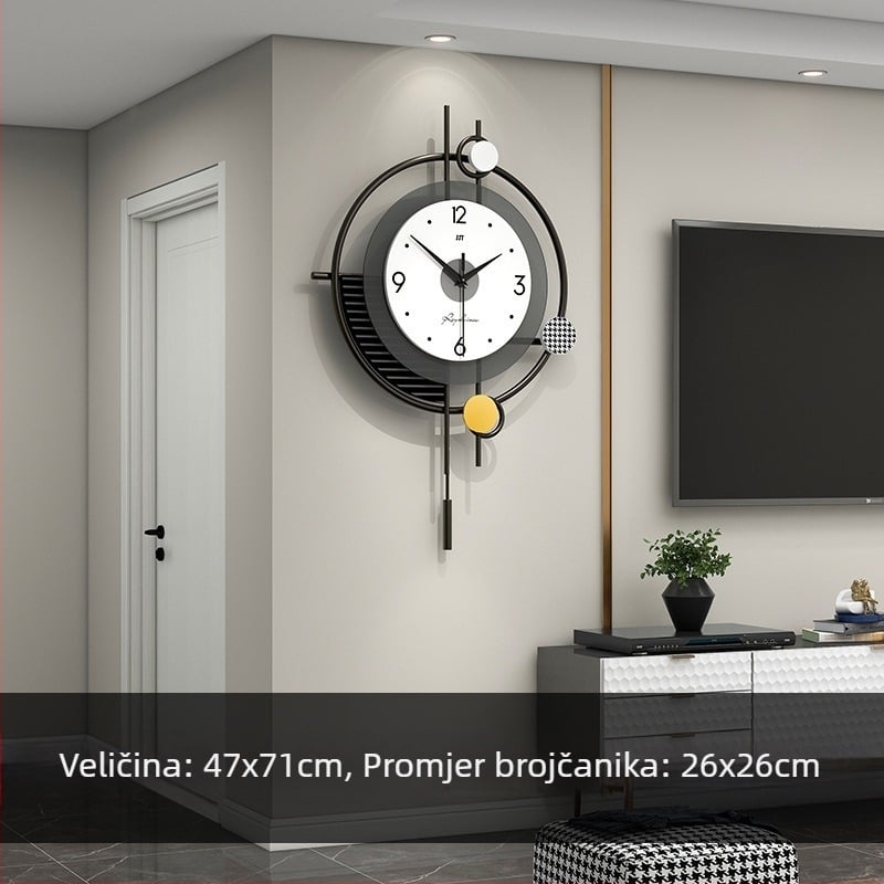 Zidni sat za dnevni boravak, moderan, jednostavan modni ukras, restoran, tihi sat, vrhunski zidni viseći sat