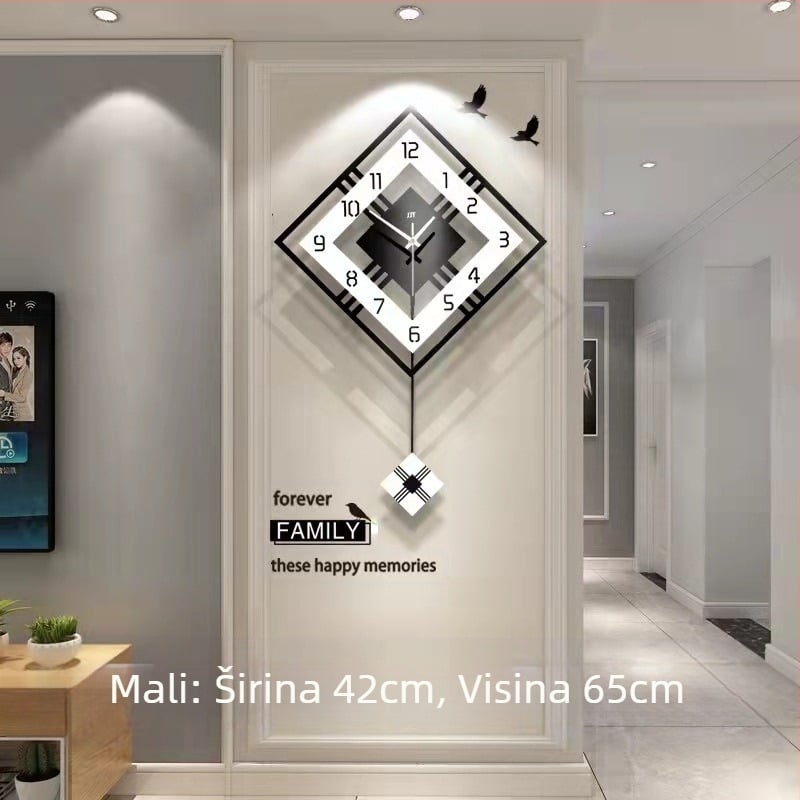 Zidni sat za dnevni boravak, moderan, jednostavan modni ukras, restoran, tihi sat, vrhunski zidni viseći sat