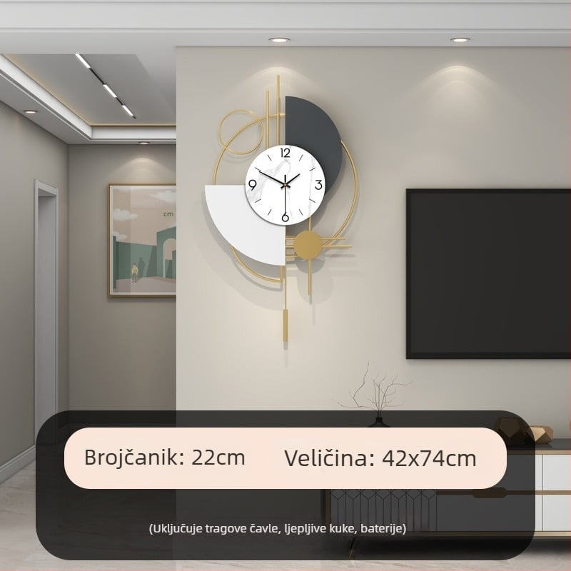 Zidni sat za dnevni boravak, moderan, jednostavan modni ukras, restoran, tihi sat, vrhunski zidni viseći sat