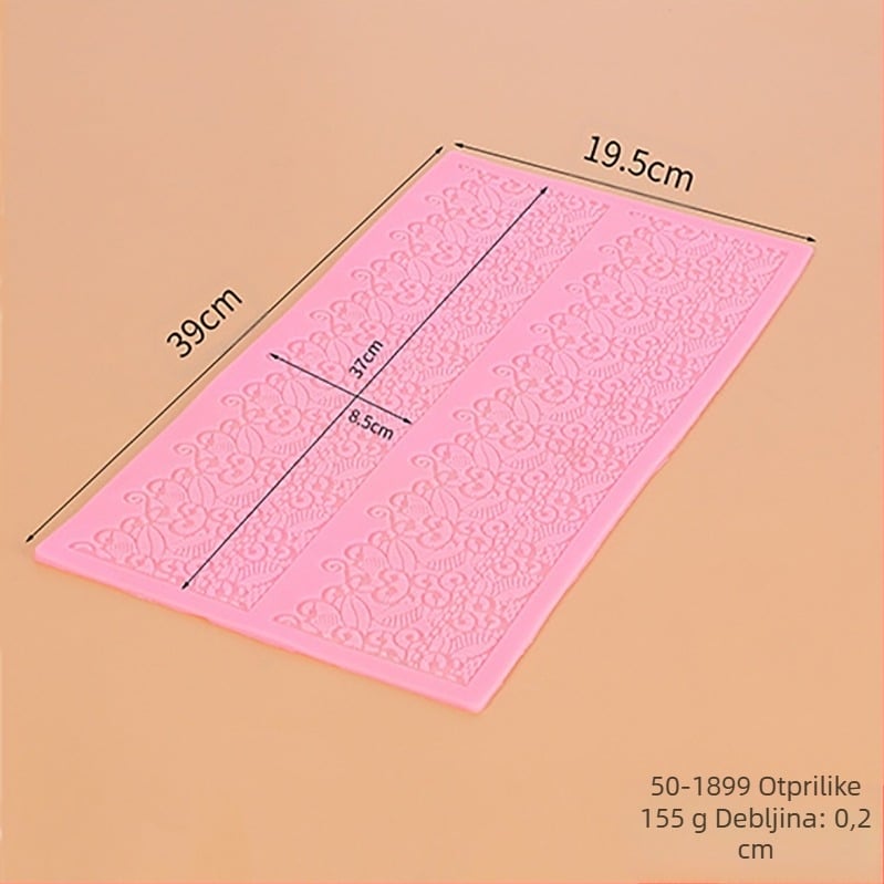 Silikonski kalup za torte od fondana, alati za pečenje, kalup za torte od čipke, kalup za čokoladu, kreativni oblik