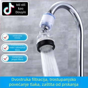Filter za slavinu, pročišćivač vode, produžetak za kuhinjsku glavu za prskanje, univerzalni tuš pod tlakom za uštedu vode