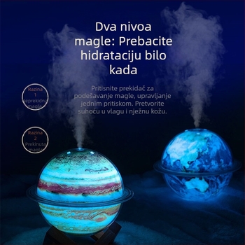 Kreativni planetarni ovlaživač zraka USB stolni Earth ovlaživač zraka za dom, spavaću sobu i ured, pročišćivač vode u spreju