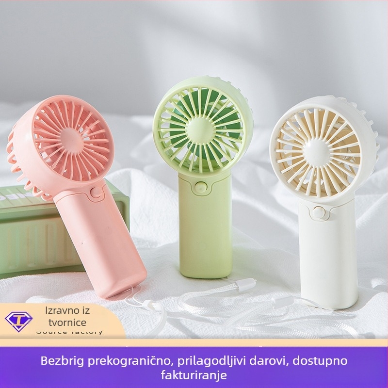 Prekogranične eksplozije Ručni mali ventilator na suhu bateriju, veliki vjetar, studentski vanjski prijenosni mali električni ventilator, poklon