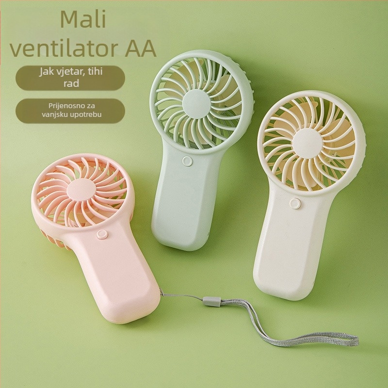 Prekogranične eksplozije Ručni mali ventilator na suhu bateriju, veliki vjetar, studentski vanjski prijenosni mali električni ventilator, poklon