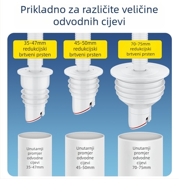 Silikonski čep za odvodnu cijev za kanalizaciju, nepropusni za mirise, umivaonik za kuhinju, čep za odvodnu cijev za perilicu rublja, protiv povratnog mirisa