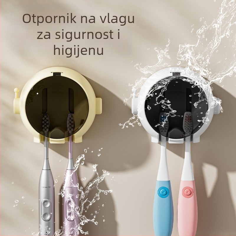 Držači za četkice za zube Spaceman, kupaonski zidni stalak za pohranu električnih četkica za zube bez rupa, zidni vješalica za kupaonicu
