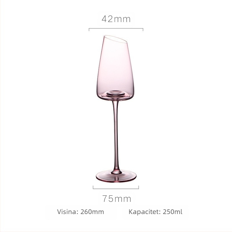 Francuski nagnuti crveni vinski čaša Flamingo kristalna čaša visoke vrijednosti boje crvena vinska čaša posebna vinska čaša za par
