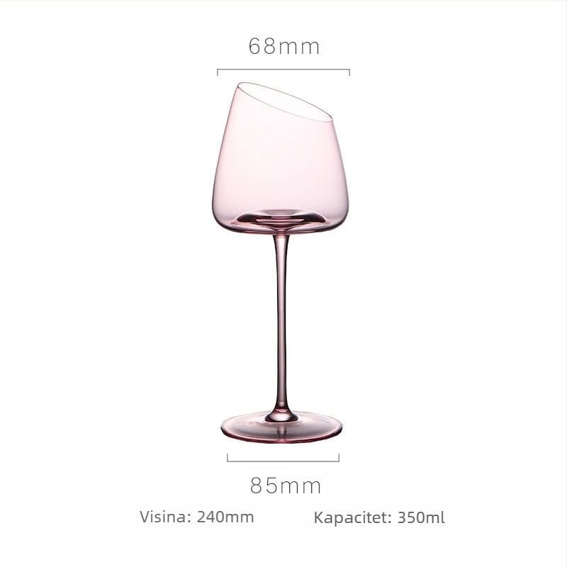 Francuski nagnuti crveni vinski čaša Flamingo kristalna čaša visoke vrijednosti boje crvena vinska čaša posebna vinska čaša za par
