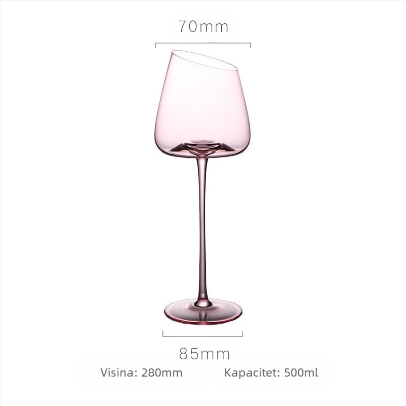 Francuski nagnuti crveni vinski čaša Flamingo kristalna čaša visoke vrijednosti boje crvena vinska čaša posebna vinska čaša za par