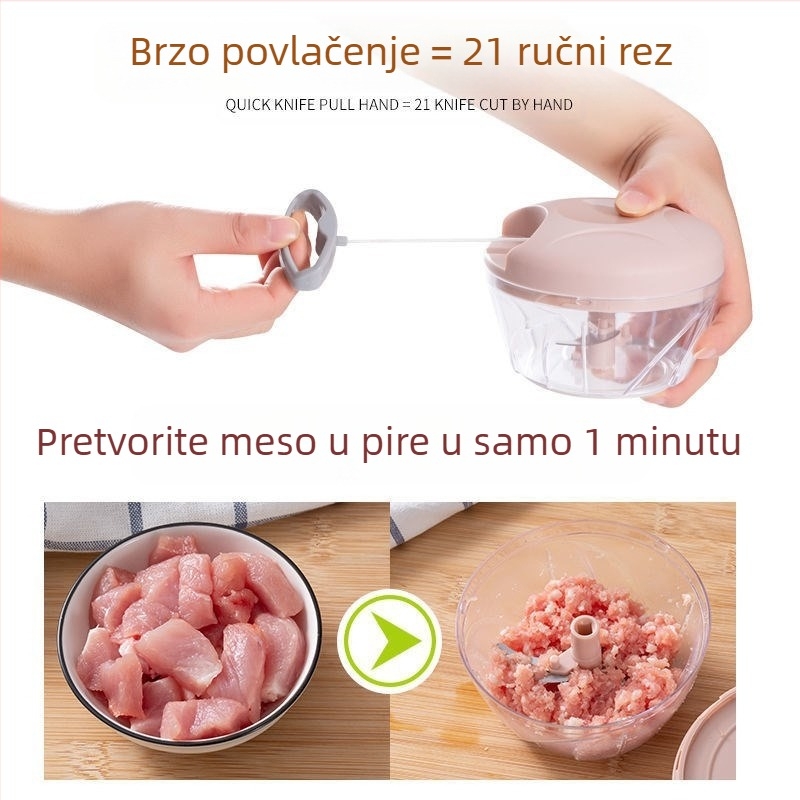 Ručno izvučeni kućanski višenamjenski rezač povrća, gulilica za češnjak, kuhinjski mlinac za češnjak, stroj za kuhanje, vađenje češnjaka, veleprodaja mlinca za povrće