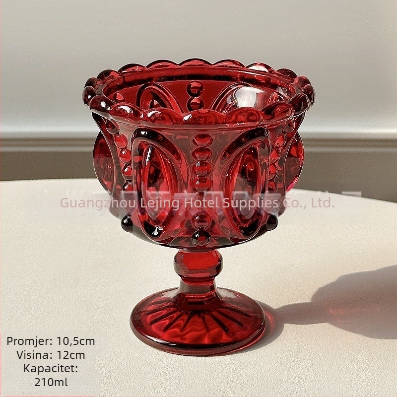 Čaša za kućne deserte u stilu suda, nordijski reljef, šalica za sladoled, šalica za ptičje gnijezdo u naprednom europskom stilu