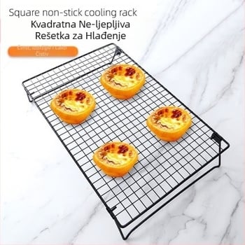 Stalak za hlađenje računala, stalak za hlađenje kruha, crni stalak za hlađenje kolača s neprianjajućim slojem, višenamjenski alati za pečenje